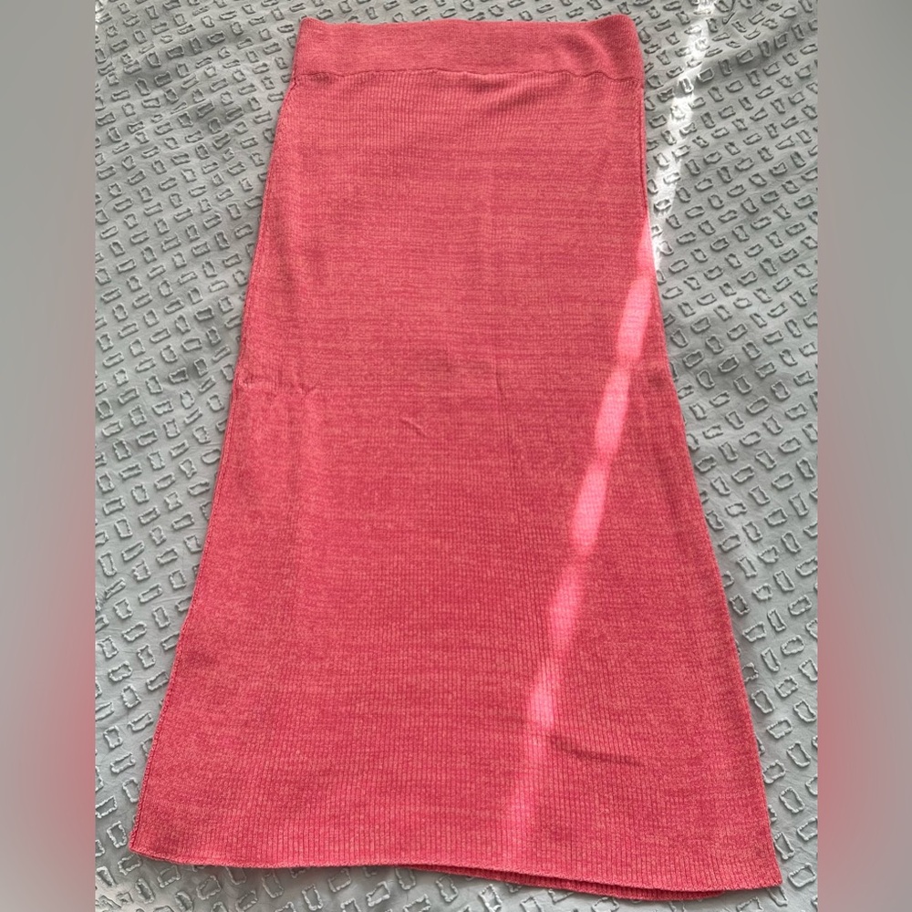 Free people pink knit skirt